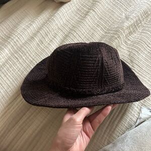 Brown Woven Hat